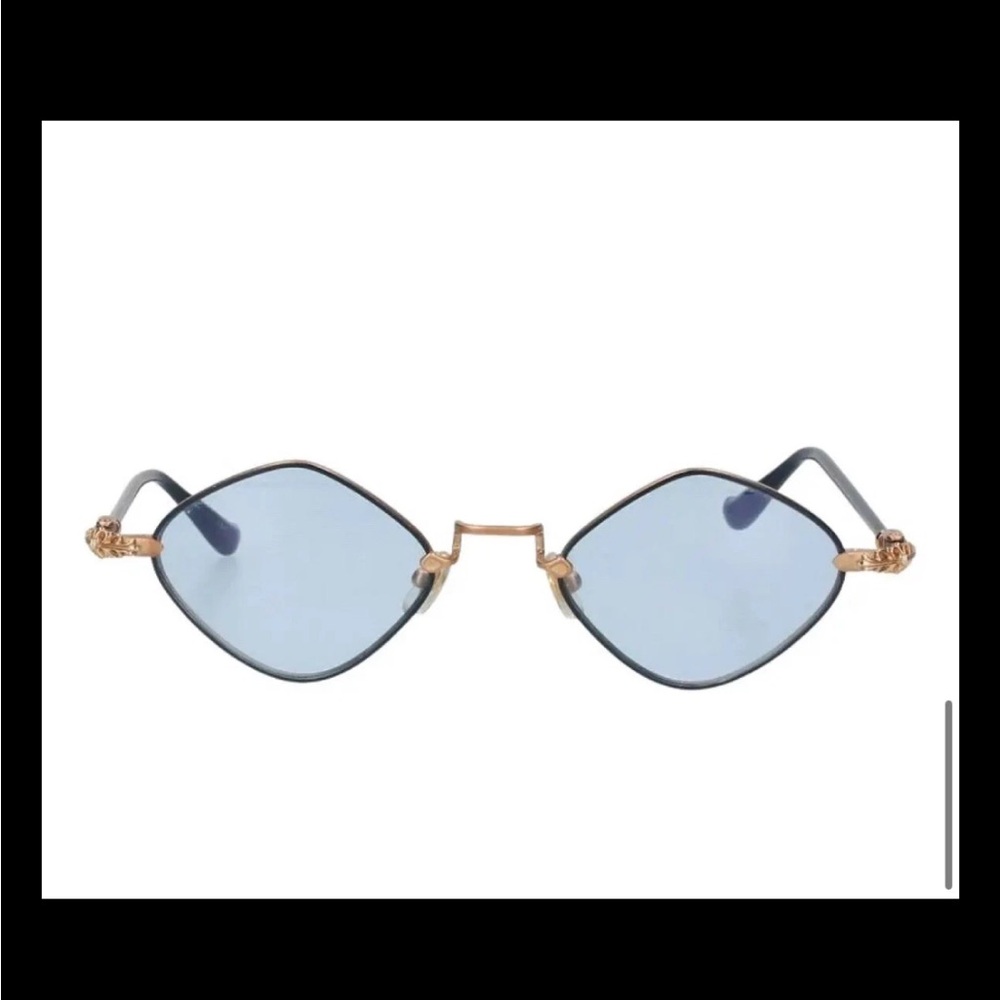 Authentic chrome hearts sunglasses Blue and Gold Sunglasses